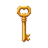 An iron chest key